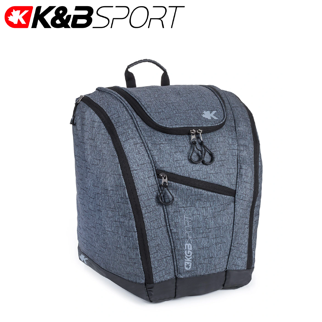 K & B Ski Boot BackPack K & B Sports K & B Ski Boot BackPack -StringKing shop KB skiboot backpack grey