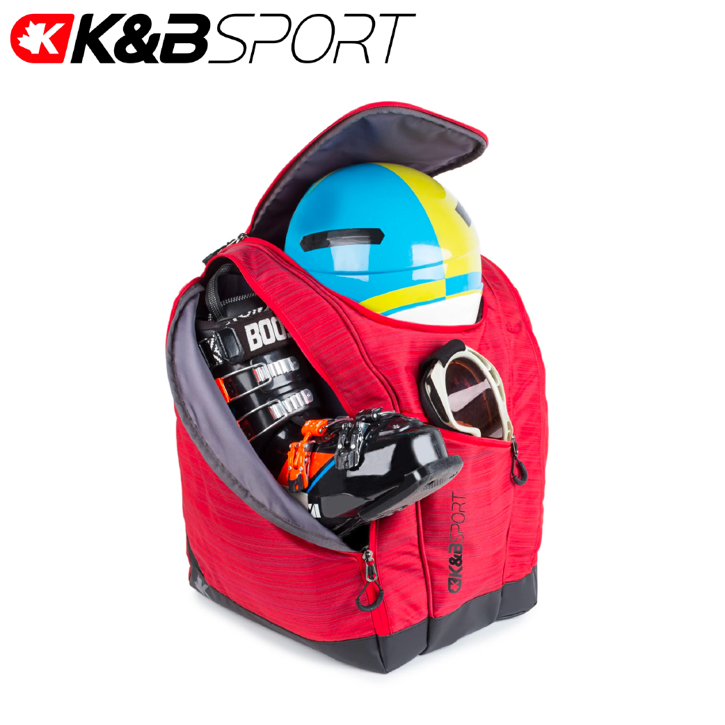 K & B Ski Boot BackPack K & B Sports K & B Ski Boot BackPack -StringKing shop KB skiboot backpack red