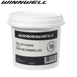 Winnwell Pail Of 18 Pucks